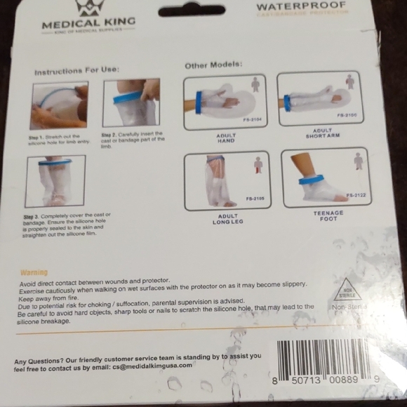 Waterproof Cast/ Bandage Protector For Foot/ Leg - Picture 2 of 2
